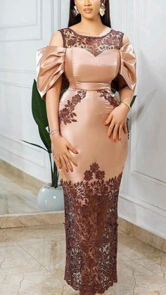 Lace Dress Classy, Nigerian Lace Styles Dress, Nigerian Lace Styles, Modest Dresses Fashion, African Lace Styles, Routine Skin, Classy Gowns, Chic Dress Classy, African Print Dress Ankara