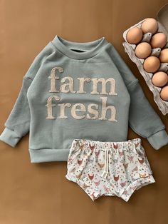 Organic cotton French terry makes this raglan style sweater so cozy! With hand made appliqué letters  to coordinate with our chicken shorties!  This sweater fits true to size!  shorties are made to showcase chunky baby thighs and tend to run a bit snug!  Due to the handmade nature of our items, each product may vary slightly from the photographed sample. We do our best to capture the true color of our items, please note that screen quality and resolution may alter the color slightly!  Join the J Appliqué Letters, Chunky Baby, Chunky Babies, Western Babies, Baby Fits, Sweater Fits, Baby Time, Style Sweater