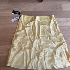 New With Tags Aritzia Babaton Mini Slip Skirt In Gorgeous Butter Yellow Color. Size 6. This Is A Bias-Cut, Mini Slip Skirt With An Elastic Waist. It’s Made From Drapey, Lightweight Japanese Satin With A Glossy Finish. I Also Have A Matching Sculpt Knit Top From Aritzia On My Page:) Summer Silk Mini Skirt, Summer Silk Pencil Skirt, Silk Pencil Skirt For Summer, Fitted Silk Mini Skirt, Silk Mini Skirt With Lining, Casual Silk Lined Skirt, Silk Mini Skirt With Pleated Details, Silk Flowy Mini Skirt, Spring Silk Mini Skirt