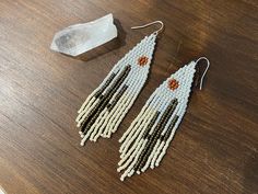 handmade earrings with seed beads / boho style and made with love Seed Bead Earrings Diy, Bead Earrings Diy, Boho Cactus, Beads Craft Jewelry, Beaded Fringe Earrings, Beads Craft, Beaded Earrings Diy, Cactus Earrings, Diy Jewlery