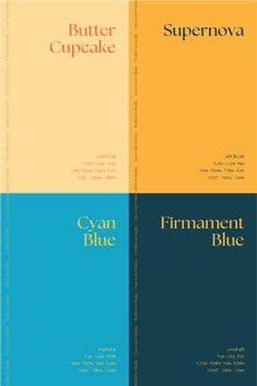 four different colored books with the same font and numbers on each book cover, one is blue