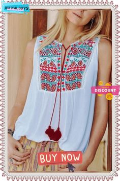 Casual Sleeveless Shirts & Tops Sleeveless Shirts, Outfit Chic, Chiffon Shirt, Women Shirts Blouse, Online Tops, Sleeveless Shirt, Linen Clothes, Sleeveless Tank Top, Boho Tops