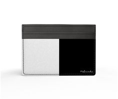 This black and white handmade leather card holder is perfect for your credit, debit and company cards. Made from soft, Nappa leather, hand-stitched by expert seamstresses, it's a truly authentic accessory that can be used for a myriad of situations. - Leather card holder with two pockets each side and a central pocket - Printed on both sides, pockets lined with waterproof fabric - Made from the finest Nappa leather - Handmade to order in London, using the finest materials - Dimensions (approximate)100 mm (h) x 67.03 mm (w)Weight: 20 g This card holder is made and shipped to you from London, UK. You can expect it to ship within 2-5 working days of placing your order.  ★Follow me on★ instagram.com/melsinki_accessories 100% SATISFACTION Your happiness is my goal. I want you to feel good about Modern Black Wallet For Daily Use, Minimalist Black Card Holder For Daily Use, Black Rectangular Card Holder For Daily Use, Modern Black Card Holder With Card Slots, Black Minimalist Card Holder With Rfid Blocking, Modern Black Card Holder With Slots, Black Rectangular Wallet, White Rfid Blocking Card Holder For Daily Use, Modern Black Wallets With Card Slots