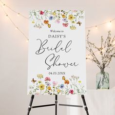 Watercolor Wildflower Welcome Bridal Shower Sign Editable Template Welcome Bridal Shower Sign, Wildflower Sign, Flower Photo Frame, Entry Signs, Bridal Shower Sign, Bridal Shower Flowers, Bridal Shower Signs, Shower Sign, Bridal Brunch