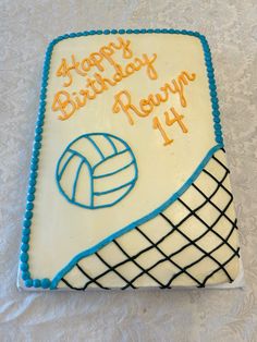 Baseball Sheet Cake, Volleyball Birthday Cakes, Volleyball Cake, Volleyball Birthday, Birthday Cakes, Volleyball