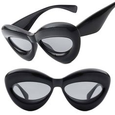 Cat Eye Sunglasses Are A Stylish And Iconic Eyewear Design That Features A Distinctive Upward-Sweeping Shape At The Outer Edges Of The Frames, Resembling The Eyes Of A Cat. These Sunglasses Often Have A Retro Or Vintage Look And Are Popular Among All Ages Of Women And Offer Both Fashion And Function, Providing Protection From The Sun's Harmful Uv Rays. They Are Perfect For People Who Love Vintage Looks, And Like To Stand Out. With Their Unique Design, Cat Eye Sunglasses Are Sure To Add A Touch O Retro Plastic Cat Eye Sunglasses For Party, Fun Black Sunglasses With Glass Lenses, Fun Black Glass Sunglasses, Fun Black Sunglasses For Parties, Black Sunglasses With Mirrored Lenses, Balloon Fashion, Rainbow Sunglasses, 80s Sunglasses, Orange Sunglasses