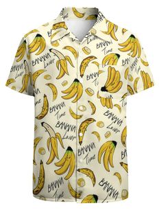 PRICES MAY VARY. Polyester,Spandex Pull On closure Banana Shirt, Funny Hawaiian Shirts, Banana Yellow, Tropical Shirt, Yellow Shirt, Tropical Shirts, Yellow Shirts, Fruit Print, Hawaiian Print