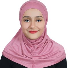 Girls Instant Hijab Cotton One Piece Amira Head Scarf 100% Cotton One Piece Cotton Amira Hijab Is Perfect For Pre-Teen Girls & Petite Ladies Easy Instant Pull On One Piece Hijab... No Pins Needed The Fabric Is Lightweight Breathable Soft 2-Way Super Stretchy Cotton Fabric The Hijab Was Made With Top Of The Line Quality Modest Full Hijab Covers The Head And Neck, Can Be Worn Over Clothing Or Tuck Under The Collar Casual Pink Hijab, Amira Hijab, Mickey Mouse Ears Hat, Monster Hat, Super Mario And Luigi, Christmas Beanie, Cotton One Piece, Baby Winter Hats, Disney Hats