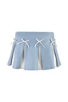 LAMBRETTA MINI SKORT - BLUE : BABY BLUE Cute Blue Mini Skirt For Summer, Cute Fitted Blue Mini Skirt, Cute Blue Fitted Mini Skirt, Trendy Light Blue Skort, Blue Skort For School In Spring, Blue Tennis Skirt For School In Summer, Blue Mini Length Tennis Skirt For School, Blue Preppy Tennis Skirt For Spring, Preppy Fitted Blue Shorts