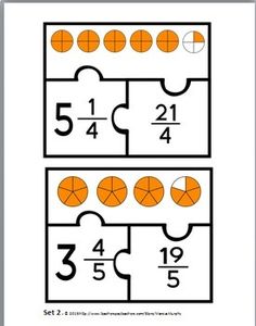 an addition puzzle with numbers and fractions to make it easier for students to learn how to