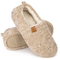 PRICES MAY VARY. Women's Classic Soft & Fuzzy Slipper: These cute slippers are cosy with a soft lining that is gentle against the skin Material: There is a soft sheepskin wool upper with a polar fleece lining for added warmth during the cold winter season Sole: This slipper is lightweight and features a high density memory foam insole carefully designed to ensure all day comfort and support Indoor & Outdoor Use: These slippers are made with a durable non-slip rubber sole so they are suitable for Fuzzy Slippers, House Shoes, Shoes Shop, Comfortable Sandals, Polar Fleece, Ciabatta, Purple Grey, Easy Wear, Memory Foam