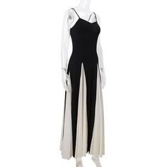 Please refer to our sizing chart for a guideline when choosing a size. 5 business days order processing time. 90% polyester 10% spandex White Maxi Length Suspender Dress, Summer Maxi Dress With Splicing Detail, Summer Maxi Dress With Splicing, Elegant Maxi Dress With Splicing, White Maxi Dress With Patchwork, White Color Block Maxi Dress, Fitted Black Maxi Dress With Patchwork, Chic Fitted Patchwork Maxi Dress, Black Fitted Maxi Dress With Patchwork