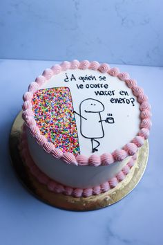 a birthday cake with sprinkles on it