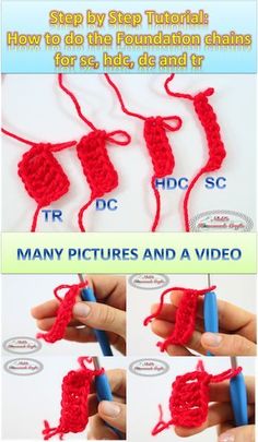 instructions to crochet an object with yarn