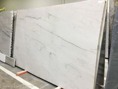 white marble is being displayed in a store