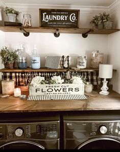 the laundry room is clean and ready for us to use