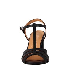 Black ''cage'' sandal for women
Full grain leather

Strap closure
8 cm heel
Rubber sole and padded insole
Made in Italy

Composition:
 Upper: 100% Leather
 Bottom: Rubber
 Insole: 100% Leather Leather T-strap Heels With Removable Insole, Modern Black Wedge Sandals With Padded Heel, Elegant Leather T-strap Sandals With Padded Heel, Leather T-strap Sandals With Padded Heel, Evening T-strap Sandals With Padded Heel, Leather T-strap Sandals With 4-inch Heel, Leather T-strap Sandals With Padded Heel For Evening, Leather T-strap Evening Sandals, Evening T-strap Leather Sandals