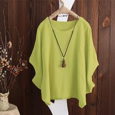 Season:Fall,Spring; Fabric:Cotton; Sleeve Length:Half Sleeve; Look After Me:Washable,Hand wash; Gender:Women's; Style:Streetwear; Elasticity:Micro-elastic; Tops Type:Blouse,T shirt Tee; Occasion:Going out,Daily,Weekend; Top Length:Regular; Fit Type:Regular Fit; Pattern:Plain; Neckline:Crewneck; Front page:FF; Listing Date:05/27/2022; Production mode:External procurement; Bust:; Length:; Shoulder Width:; Sleeve:; Special selected products:PlusSize; Fit US Size:null; Fit UK Size:null; Fit EU Size: Drop Shoulder Shirt, Short Sleeve Pattern, Plus Size Summer, Summer Blouses, Loose Outfit, Linen Blouse, Women Sleeve, Work Tops, Batwing Sleeve