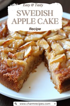 French Apple Cake With Almonds, Baked Apple Cake, Recipes For Lots Of Apples, Christmas Apple Recipes, Apple Cake Dessert, Sliced Apple Cake, Apple Cake For Two, Simple Apple Cake Recipe, Apple Strudel Cake