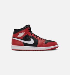 Inspired by the original AJ1, this mid-top edition maintains the iconic look you love while choice colors and crisp leather give it a distinct identity. Jordan 1 Mid Black, Air Jordan 1 Mid Black, White Jordans, Mid Top, Air Jordan 1 Mid, Jordan 1 Mid, Mens Basketball, Air Jordan 1, Jordan 1