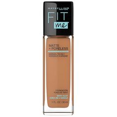 Looking for the perfect foundation fit? Maybelline New York's Fit Me Matte + Poreless Liquid Foundation is all about fitting your skin tone and texture. Ideal for normal to oily skin types, the matte foundation's ultra-lightweight formula features flexible micro-powders to control shine and blur pores throughout the day. With its medium coverage, the liquid foundation leaves a natural finish on the skin that is never flat or cakey. The oil-free mattifying foundation is available in 40 shades. Matte Poreless Foundation, Maybelline Foundation, Fit Me Matte And Poreless, Luminous Foundation, New York Fits, Natural Foundation, How To Apply Foundation, Matte Foundation, Perfect Foundation