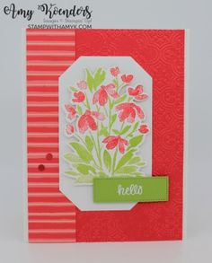 a close up of a card with flowers on it