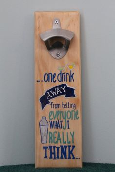 Diy Bottle Opener Wood Wall Mount, Funny Bottle Openers, Bottle Openers On Wood, Bbq Board, Diy Bottle Opener, Bottle Opener Sign, Painted Magnets, Bottle Cap Catcher, Wood Log Crafts