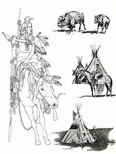 native american indians and their animals