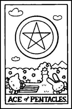 a pentagramles coloring page with an image of the pentagramles