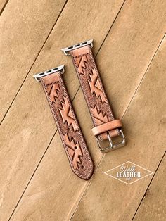 Tooled Apple Watch Bands, Western Watch Bands, Western Apple Watch Bands, Western Apple Watch Band, Leather Creations, Apple Watch Bands Fashion, Leather Patterns, Leather Tooling Patterns, Samsung Watch