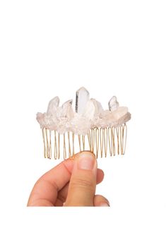 Crystal Quartz Cluster Comb 3 Inch Boho Hair Pins, Crystal Headpiece Wedding, Boho Bridal Jewelry, Crystal Comb, Aura Quartz Cluster, Wedding Comb, Crystal Bridal Tiaras, Braid Jewelry, Raw Quartz Crystal