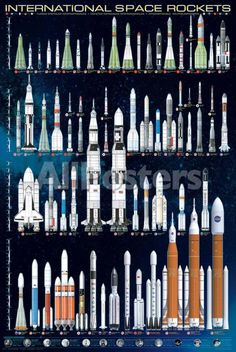 the space shuttles are shown in this poster