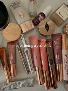 #makeup #charlottetilbury #blush #make #highendmakeup #lovebeingagirl Makeup Compact, Korean Makeup Cushion, Coquette Makeup Brands, Pink Makeup Products Aesthetic, Coquette Makeup Products Aesthetic, Pink Korean Makeup Products, Makeup Bag Essentials, Makeup Needs