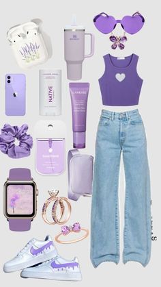 #fashion #preppy #purple #cute Purple Preppy, Purple Cute, Fashion Preppy, Looks Pinterest, Teen Clothes, Cute Dress Outfits, Phone Ideas