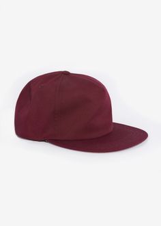 Poly Cotton Twill 5 Panel Hat in Burgundy Solid Color Everyday Six-panel Baseball Cap, Solid Color Cotton Hats For Streetwear, Outdoor Solid Color 5-panel Snapback Hat, Solid Color Cotton Six-panel Baseball Cap, Solid Cotton Six-panel Baseball Cap, Solid Color Cotton 5-panel Baseball Cap, Solid Color Six-panel Hat For Everyday Wear, Cotton Flat Bill Baseball Cap, Basic Solid Six-panel Baseball Cap