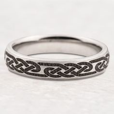 The Fiona - Manly Bands Manly Bands, Unique Wedding Rings, The Melody, Ancient Forest, Irish Celtic, The Untamed, Heritage Collection, Celtic Knot, Classic Collection