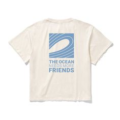 Womens relaxed crop tee with print on front Stone-colored 100% organic cotton 100% of the profits from this product fund our mission to protect our ocean, waves and beaches for all of us to enjoy *All sales are final. No returns or exchanges accepted on this item. Tshirt Back Print Ideas, Summer Graphic Tees, Beach Tees, Minimalistic Outfits, Graphic Tee Vintage, Logo Tshirt, White Graphic Tee, Surf Tshirt, Logo Tee