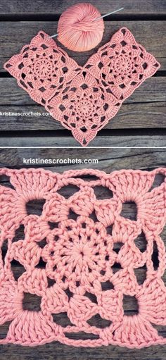 the crochet pattern is shown in two different colors, and it looks like they are