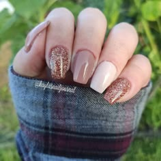 Simple Fall Nails, Fake Nails Designs, Fingernail Designs, Gelish Nails, Nail Designs Valentines, Dip Nails, I Love Nails, Dipped Nails, Square Acrylic Nails