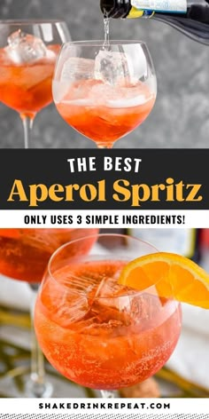 the best aperol spritz only uses 3 simple ingredients to make this drink