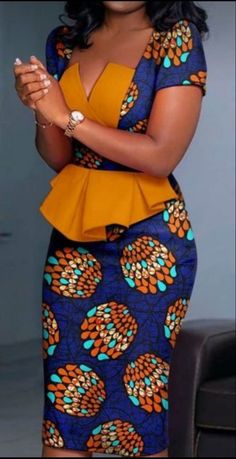 Pepulam Tops, Kente Dress Styles Classy Short, Latest African Fashion Dresses Kitenge, African Print Dresses Modern, African Dresses For Women Wedding, Kitenge Dress Designs, Modern African Print Dresses, Chitenge Dresses