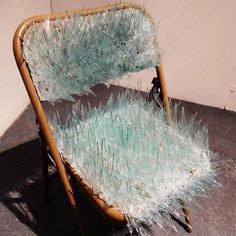 a chair that is sitting on the ground