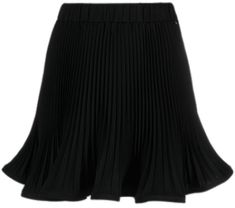 Pleated Miniskirt, Mini Skirts, Black