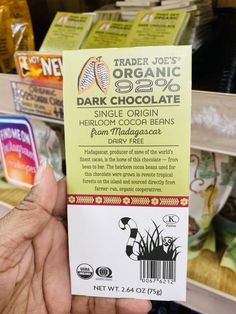 trader joe's organic dark chocolate - single origin cocoa beans for sale at the grocery store