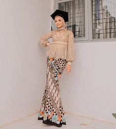 Model Kebaya Wisuda, Kebaya Simple, Hijab Gown, Dress Kebaya