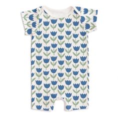 Winter Water Factory Summer Romper. Tulips Blue – Wild Ivy Water Factory, Summer Rompers, Kids Tank Tops, Fashion Design For Kids, Blue Tulips, Future Clothes, Tulip Print, Long Romper, Baby Leggings