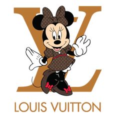 the logo for louis vutton's children's clothing line, featuring mickey mouse