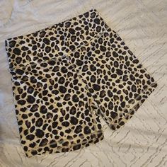 Nwot. Spandex Material. Very Stretchy. Stretch Leopard Print Short Bottoms, Beige Stretch Biker Shorts For Summer, Stretch Leopard Print Short Length Bottoms, Stretch Leopard Print Shorts, Casual Beige Biker Shorts, Fitted Brown Biker Shorts For Summer, Casual Beige Fitted Biker Shorts, Black Biker Shorts, Camouflage Shorts