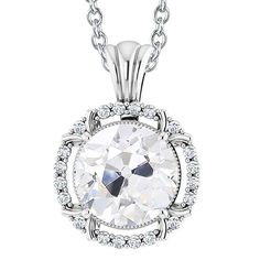 METAL SPECIFICATIONS White Gold 14K STONE SPECIFICATIONS Stone Name : Old Miner Stone Cut : Round Stone Details : There is one round old miner diamond approx. 4 carats (Approx. Dia. 10 mm) and approx. 2 carats of smaller diamonds in the pendant. Natural earth mined diamonds. Approx. Age of Diamonds : Over a Billion years old Place of Formation : At depths between 93 to 155 miles in the Earth mantle Color : F/G Clarity : VS1 Total : Approx. 6 Carats PENDANT SPECIFICATIONS Length : 16” (Can change Real Diamond Pendant, Earth's Mantle, Natural Earth, Stone Cuts, 2 Carat, Stone Names, Real Diamonds, Antique Style, Stone Pendants