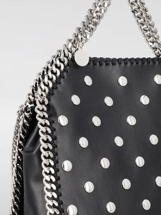 Stella Mccartney Handbags, Stella Mccartney Falabella, Chain Top, Black Handbag, Italian Fashion Designers, Signature Logo, Black Handbags, Italian Fashion, Woman Colour